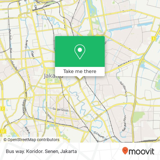 Bus way. Koridor. Senen map