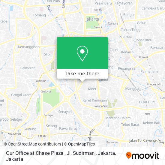 Our Office at Chase Plaza , Jl. Sudirman , Jakarta map