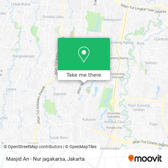 Masjid An - Nur jagakarsa map