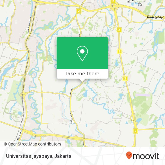 Universitas jayabaya map