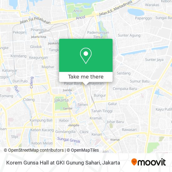 Korem Gunsa Hall at GKI Gunung Sahari map