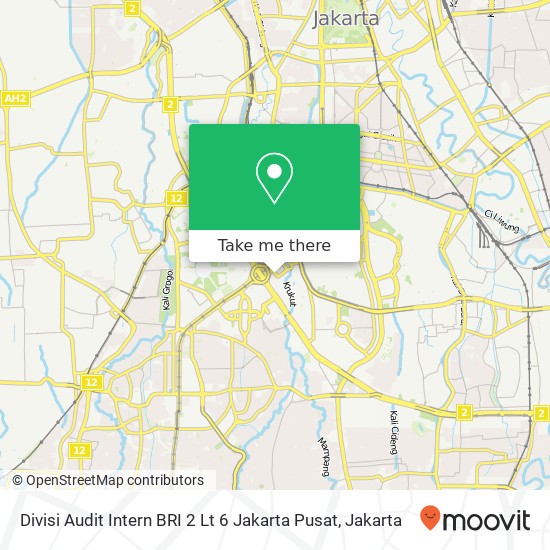 Divisi Audit Intern BRI 2 Lt 6 Jakarta Pusat map