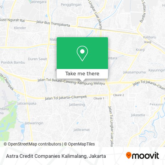 Astra Credit Companies Kalimalang map