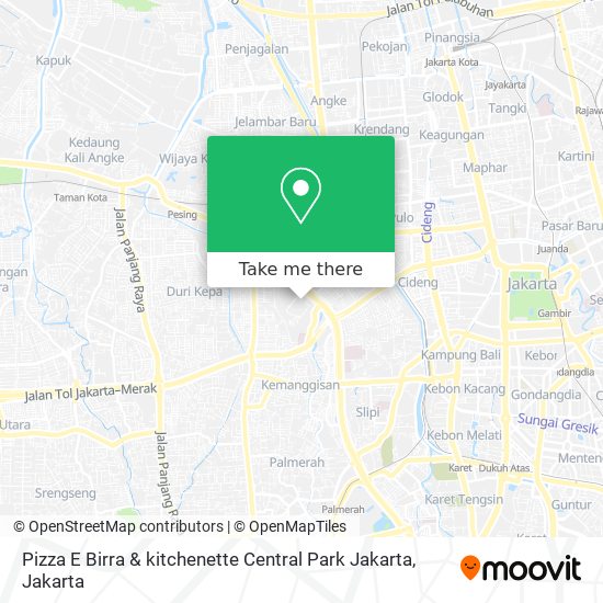Pizza E Birra & kitchenette Central Park Jakarta map