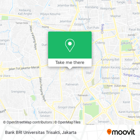 Bank BRI Universitas Trisakti map