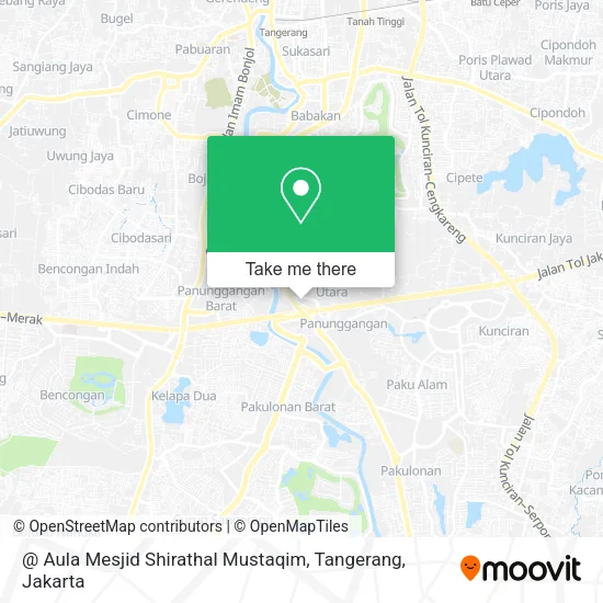 @ Aula Mesjid Shirathal Mustaqim, Tangerang map