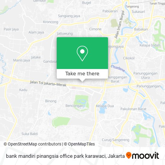 bank mandiri pinangsia office park karawaci map