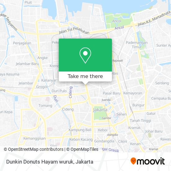 Dunkin Donuts Hayam wuruk map