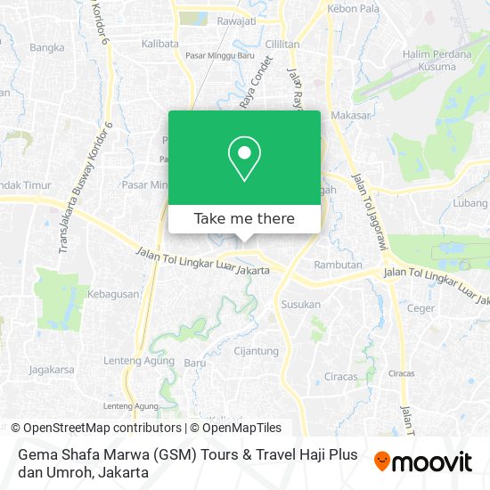 Gema Shafa Marwa (GSM) Tours & Travel Haji Plus dan Umroh map