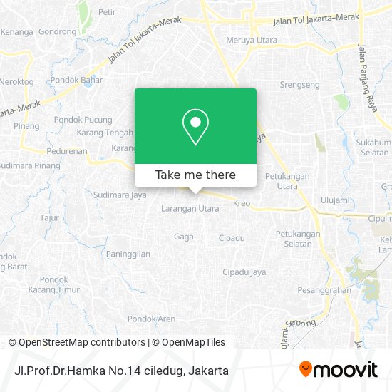 Jl.Prof.Dr.Hamka No.14 ciledug map