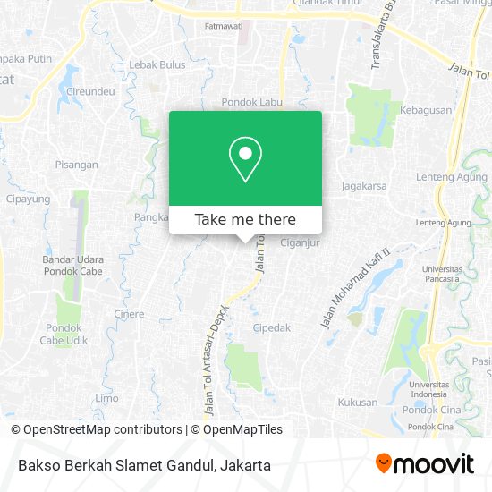 Bakso Berkah Slamet Gandul map