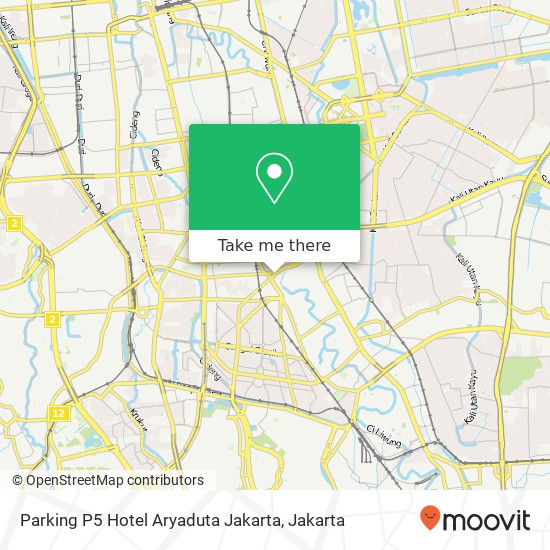 Parking P5 Hotel Aryaduta Jakarta map