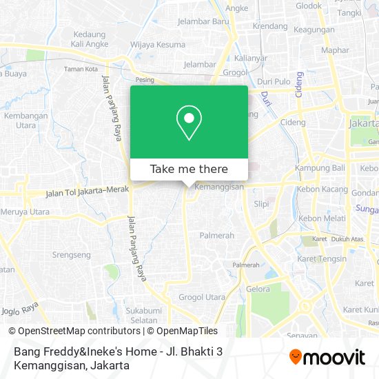 Bang Freddy&Ineke's Home - Jl. Bhakti 3 Kemanggisan map