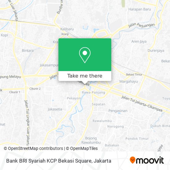 Bank BRI Syariah KCP Bekasi Square map