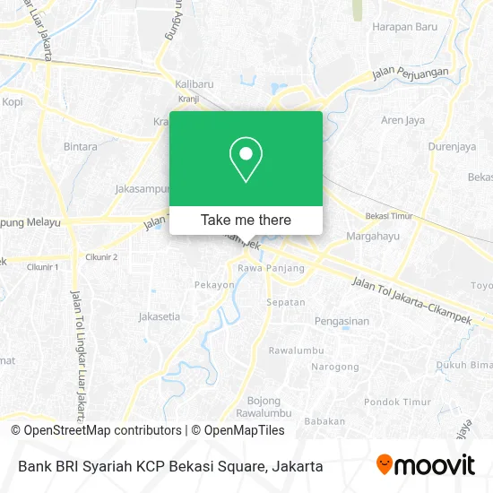 Bank BRI Syariah KCP Bekasi Square map