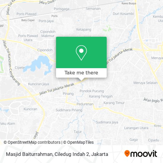 Masjid Baiturrahman, Ciledug Indah 2 map