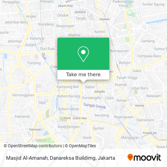 Masjid Al-Amanah, Danareksa Buildimg map