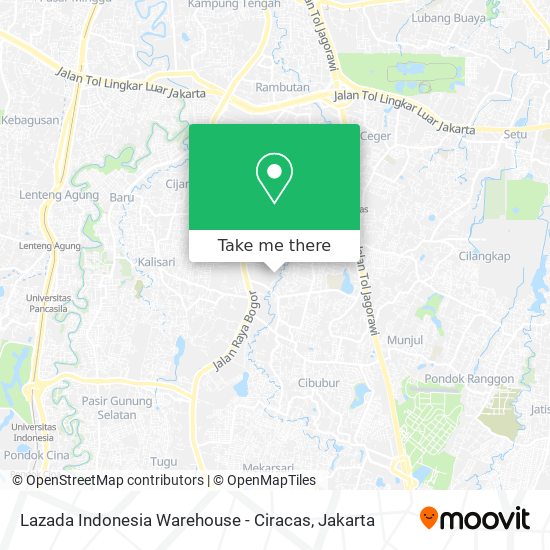 Lazada Indonesia Warehouse - Ciracas map