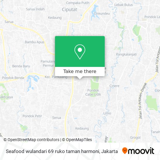 Seafood wulandari 69 ruko taman harmoni map