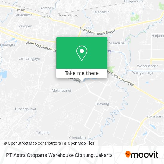 PT Astra Otoparts Warehouse Cibitung map