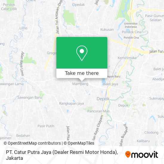 PT. Catur Putra Jaya (Dealer Resmi Motor Honda) map