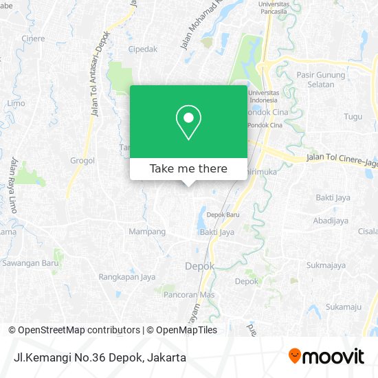 Jl.Kemangi No.36 Depok map