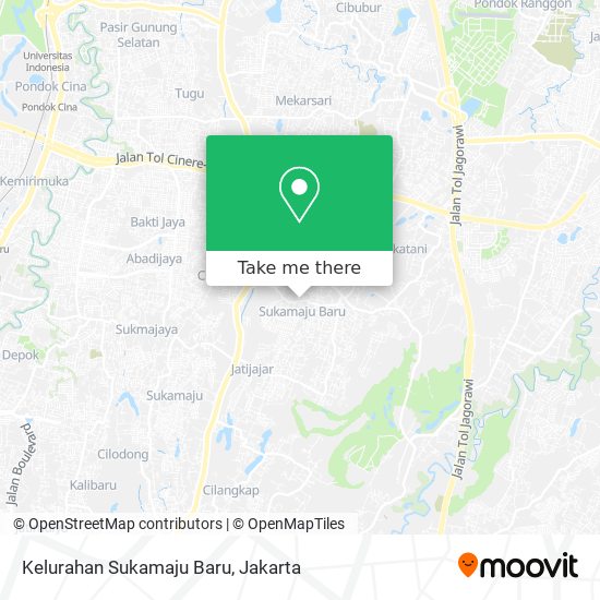 Kelurahan Sukamaju Baru map