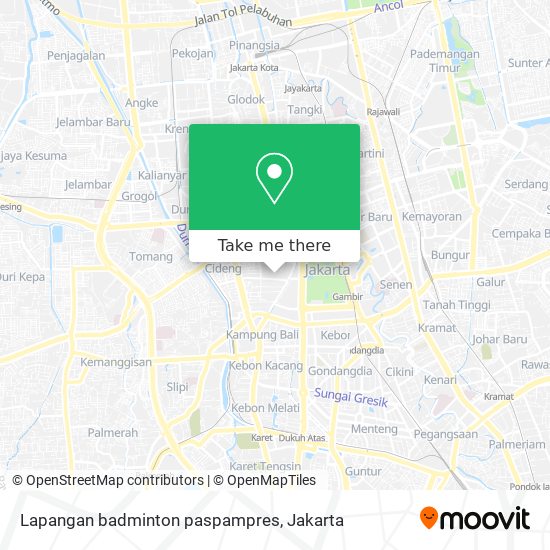 Lapangan badminton paspampres map