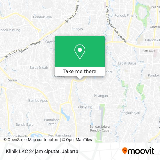 Klinik LKC 24jam ciputat map