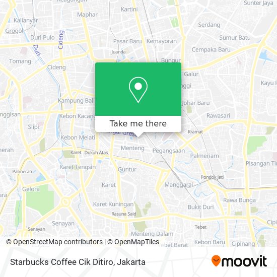 Starbucks Coffee Cik Ditiro map