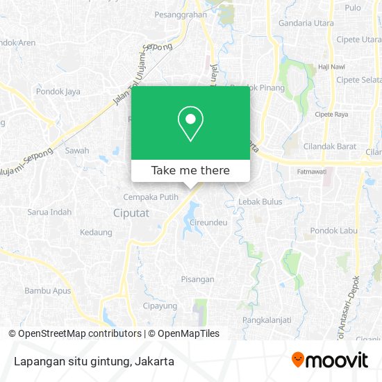 Lapangan situ gintung map