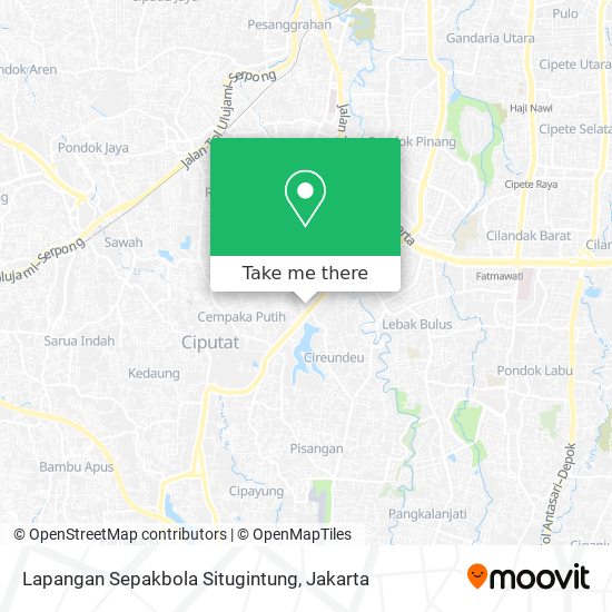 Lapangan Sepakbola Situgintung map