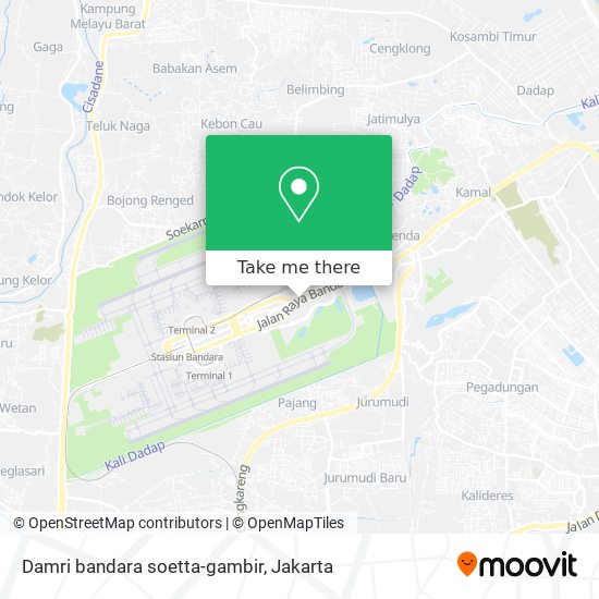 Damri bandara soetta-gambir map