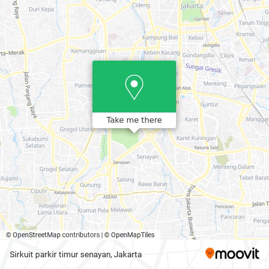 Sirkuit parkir timur senayan map