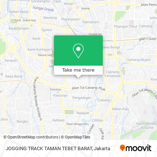 JOGGING TRACK TAMAN TEBET BARAT map