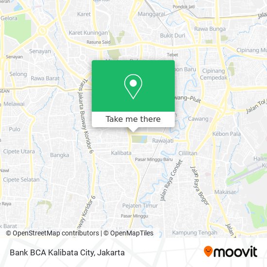 Bank BCA Kalibata City map