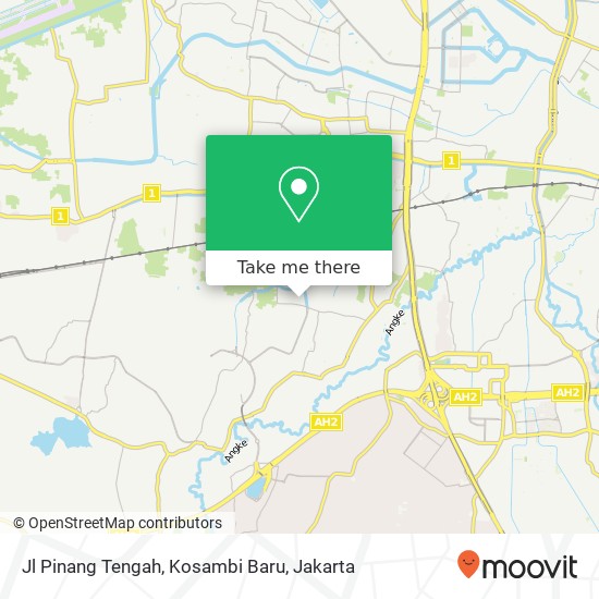 Jl Pinang Tengah, Kosambi Baru map