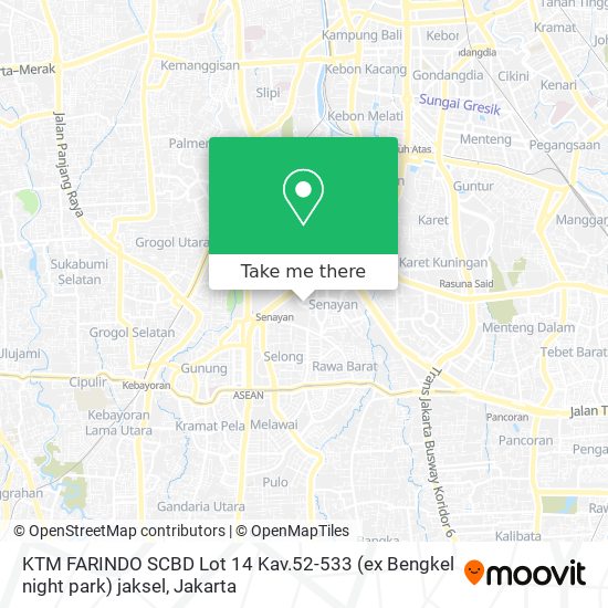 KTM FARINDO SCBD Lot 14 Kav.52-533 (ex Bengkel night park) jaksel map