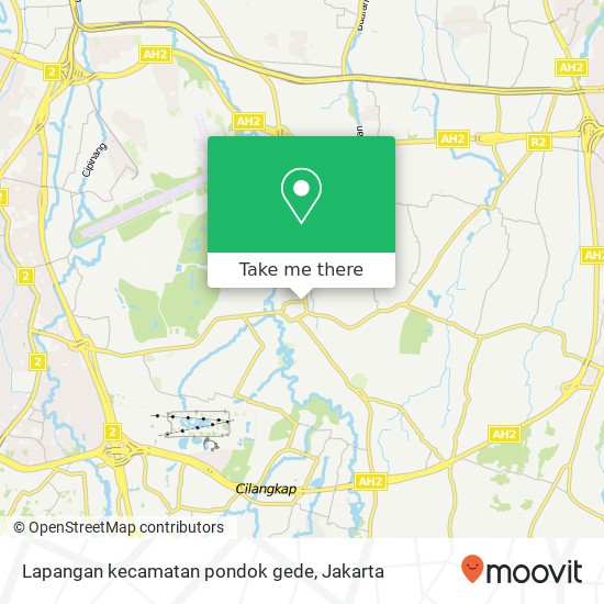 Lapangan kecamatan pondok gede map