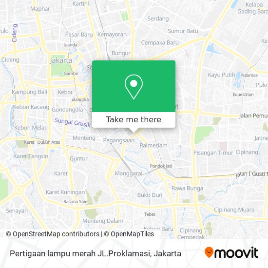 Pertigaan lampu merah JL.Proklamasi map