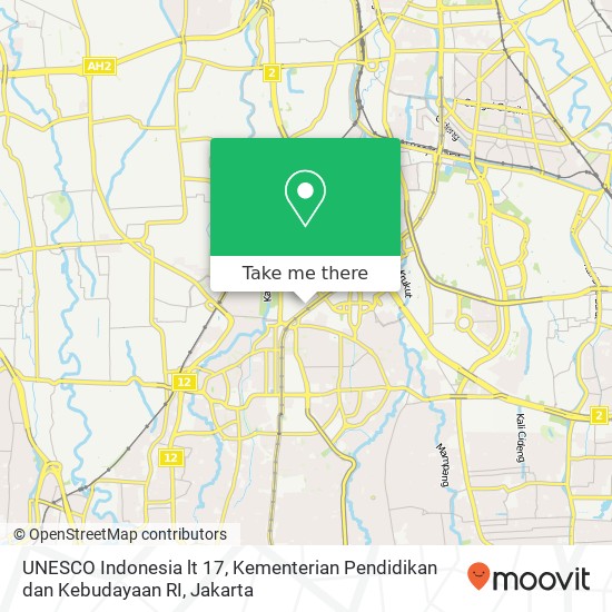 UNESCO Indonesia lt 17, Kementerian Pendidikan dan Kebudayaan RI map