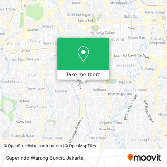 Superindo Warung Buncit map