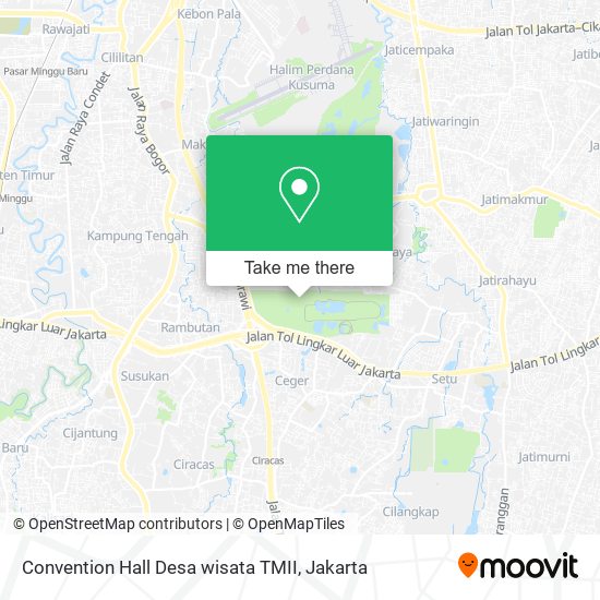 Convention Hall Desa wisata TMII map