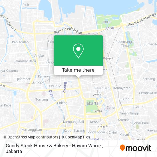 Gandy Steak House & Bakery - Hayam Wuruk map