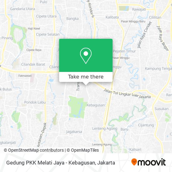 Gedung PKK Melati Jaya - Kebagusan map