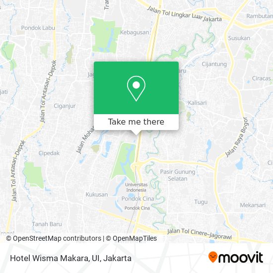 Hotel Wisma Makara, UI map