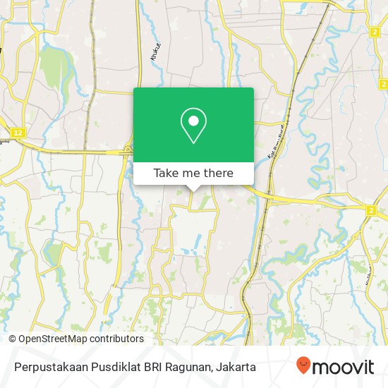 Perpustakaan Pusdiklat BRI Ragunan map