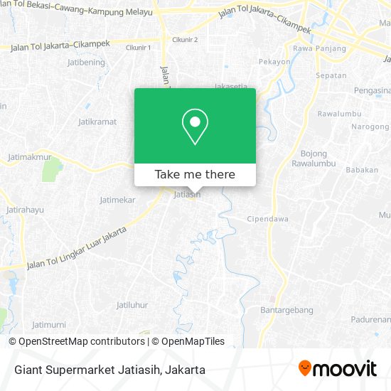 Giant Supermarket Jatiasih map