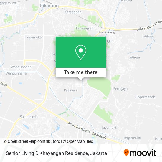 Senior Living D'Khayangan Residence map