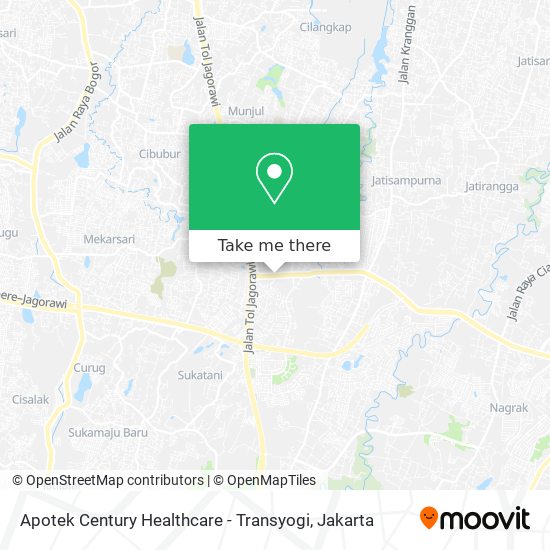 Apotek Century Healthcare - Transyogi map